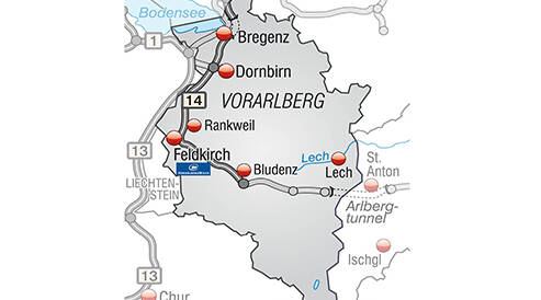 Landkarte Vorarlberg, Vorarlberg Milch